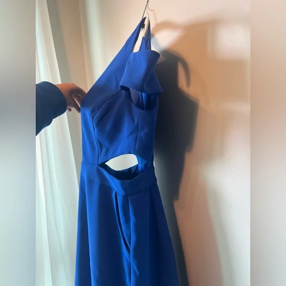 BEBE Cold Shoulder Dress / Royal Blue / US 4 - Picture 5 of 7
